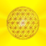 Blume des Lebens Magnet - Solarplexus, gelb