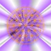 Blume des Lebens Magnet, violett, Motiv 1