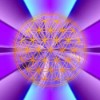Blume des Lebens Magnet, violett, Motiv 2